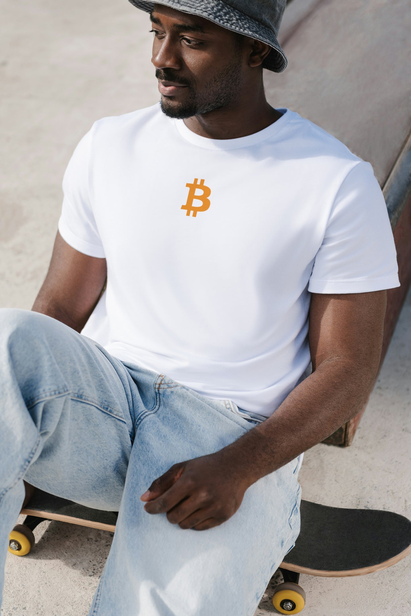 Crypto White Yellow T-shirts