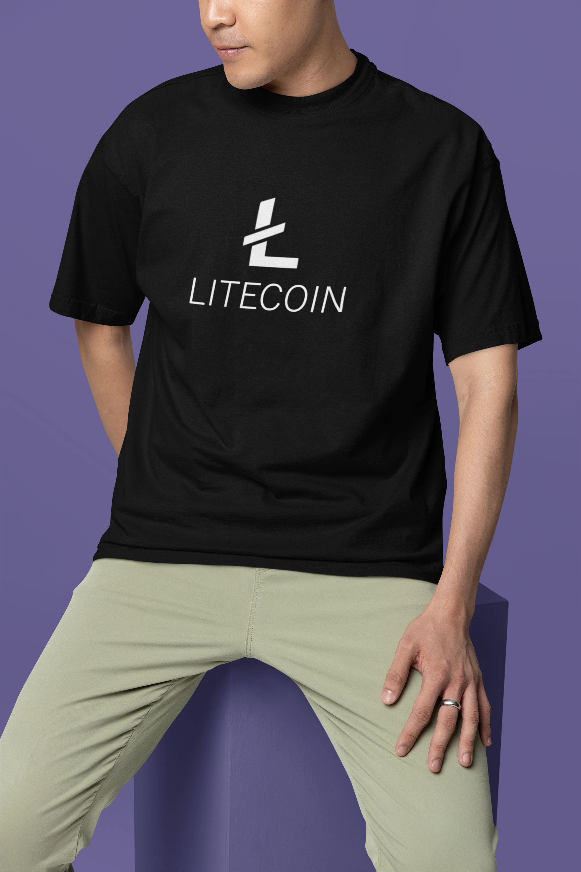 T-shirts crypto Litecoin Black