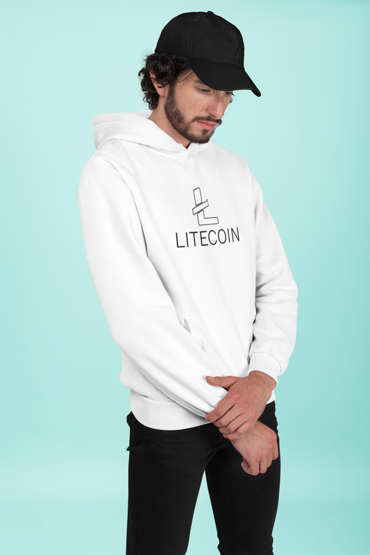 Hoodie crypto Litecoin White