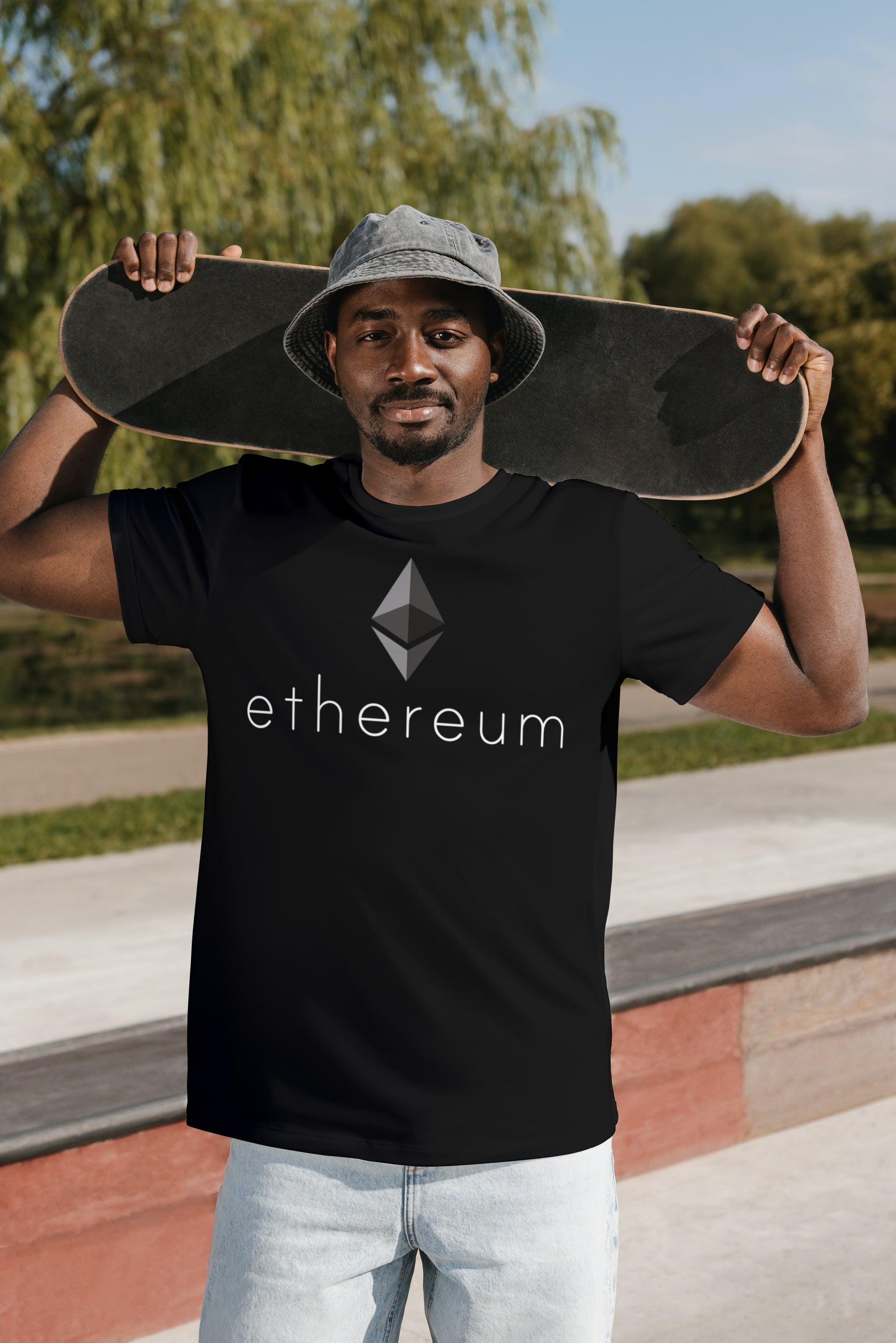 Black Crypto T-shirts Ethereum Ukrswap