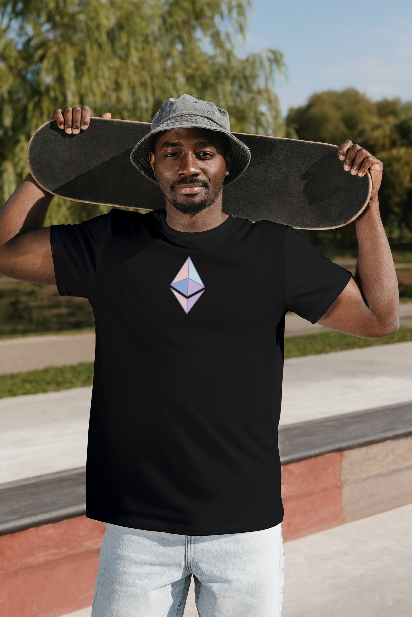 Black Crypto T-shirts Ethereum Ukrswap