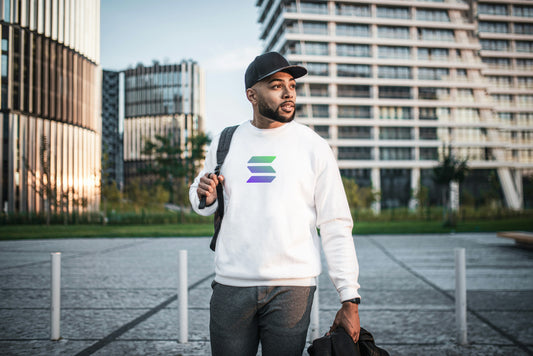 Solana Crypto Sweater White