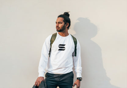 Solana Crypto Sweater White