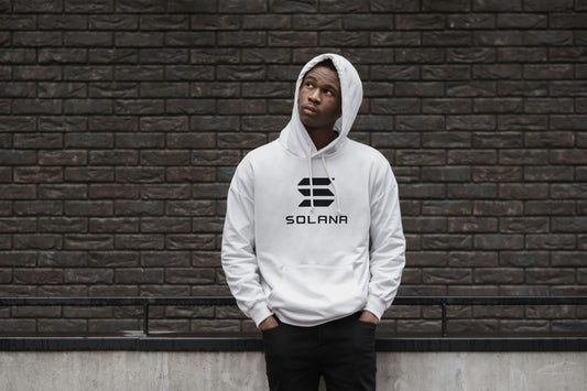 Hoodie crypto Solana White