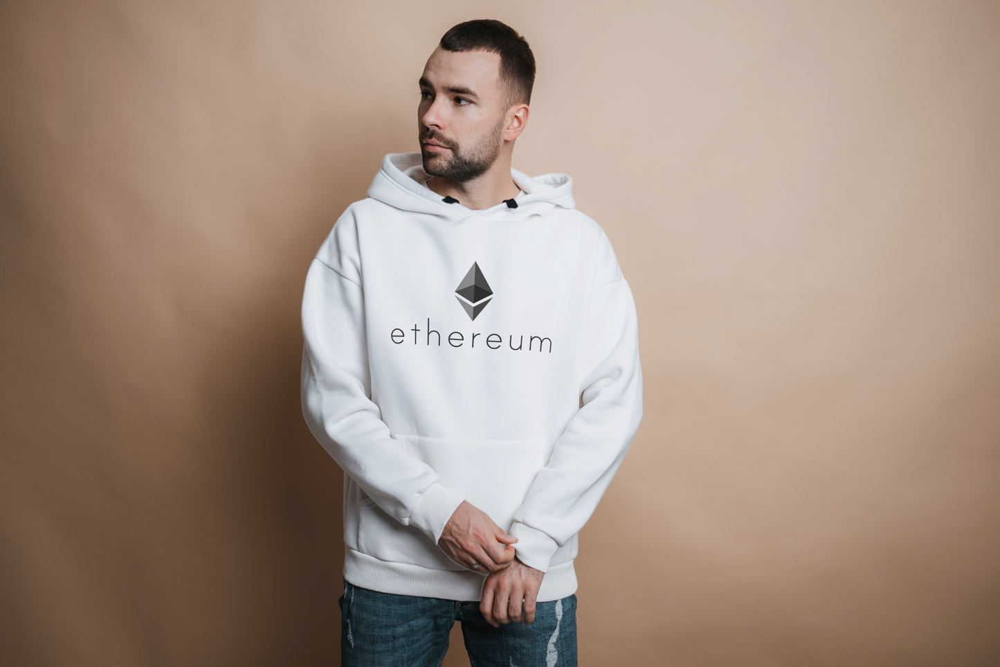 Crypto Hoodie Ethereum White