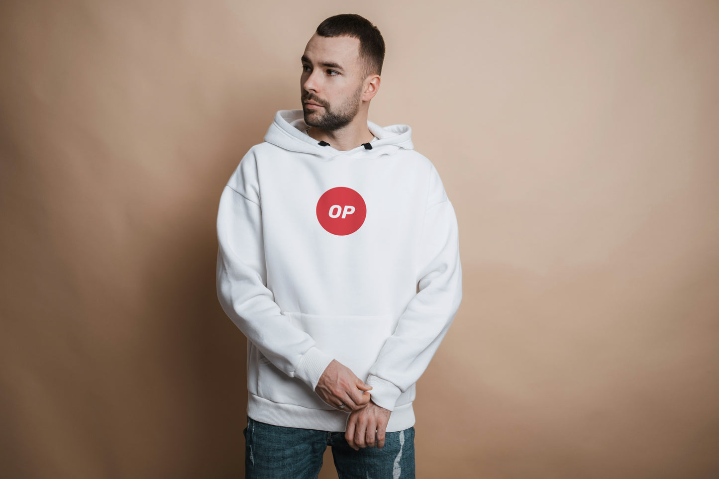 Crypto Hoodie Optimism White