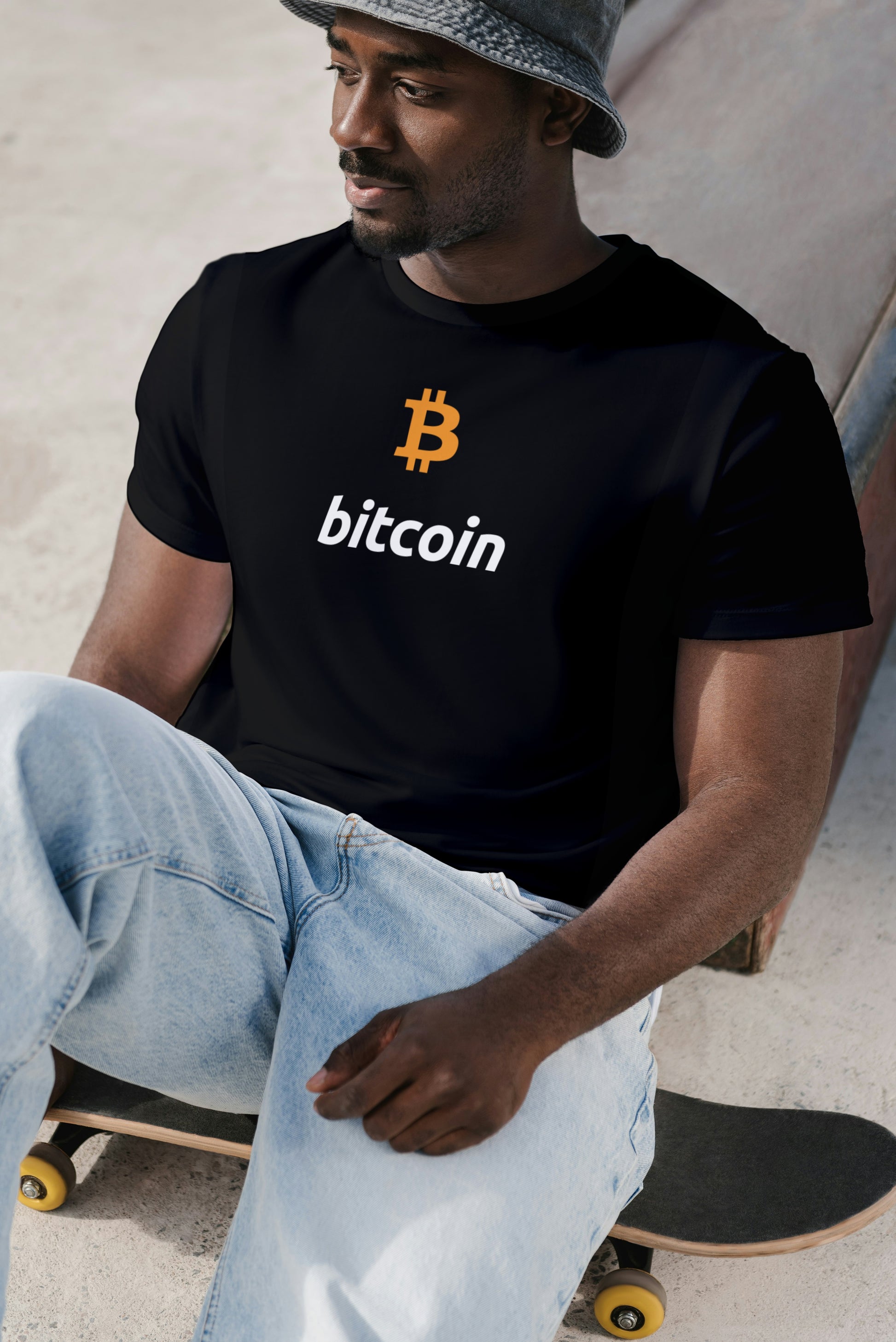 Crypto Bitcoin T-shirts Black yellow