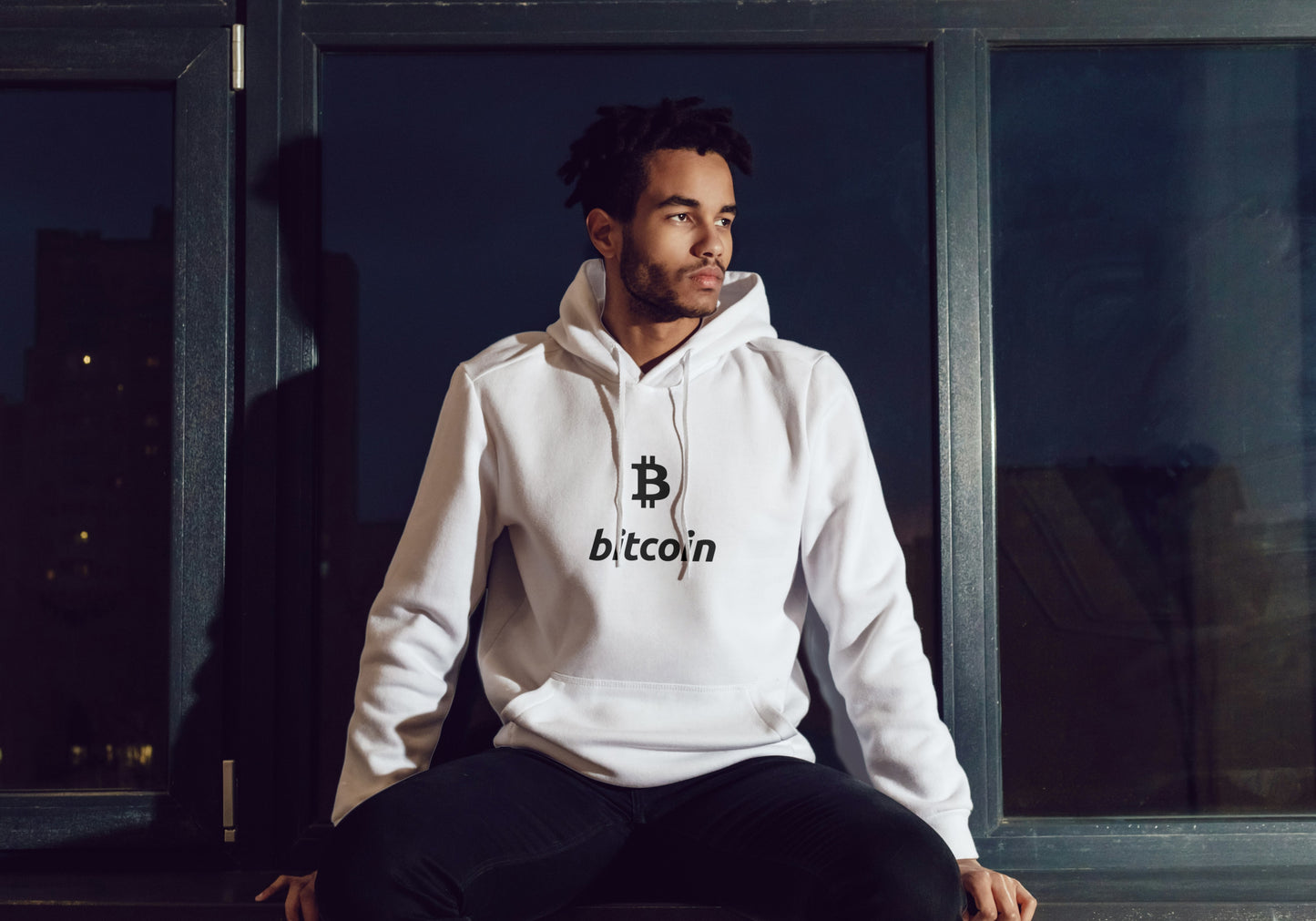 Bitcoin Crypto Hoodie White